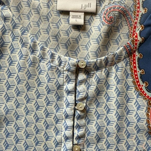 JJill Sleeveless Lightweight Print Blouse Size Large - Picture 6 of 9